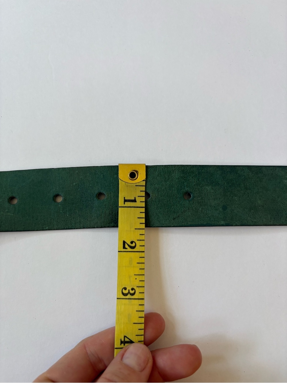 VNTG Old Navy Leather Green Braided Pleated Belt L Rivet Square Buckle Western - Picture 6 of 8